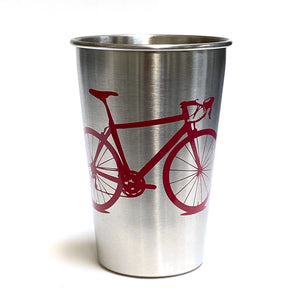 Road Bike Stainless Steel Pint Tumbler