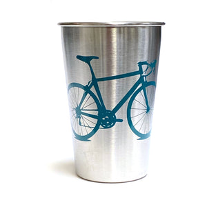 Road Bike Stainless Steel Pint Tumbler