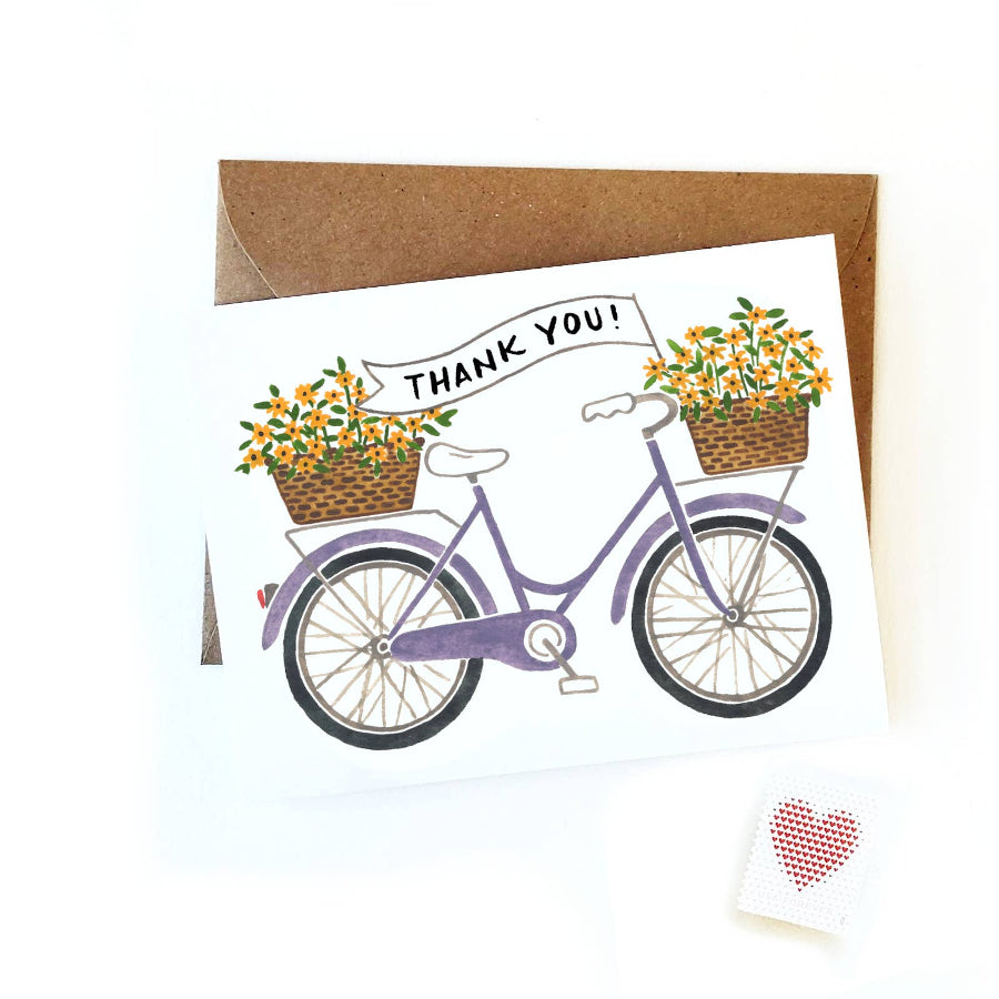 Thank You Bicycle Themed Card