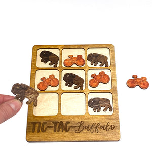 Tic Tac Buffalo Wooden Game