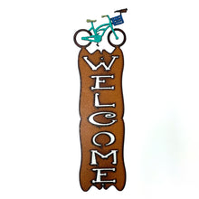 Metal Bicycle Welcome Sign