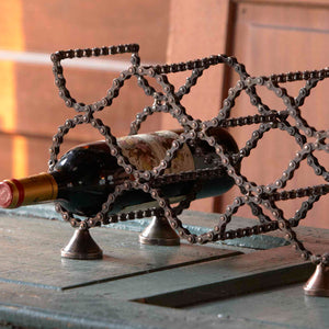 Bicycle Chain Wine Rack
