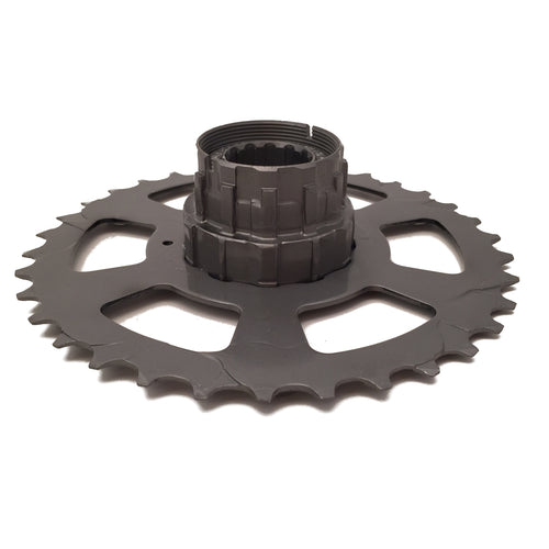 Recycled Bicycle Hub Mounted to Gear Candle Holder