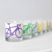 Soy Candle in Reusable Rocks Glass with Bicycle Screenprint