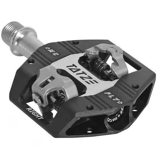 Tatze MC-Fly Clipless Dual-Sided Pedals - Black/Silver 9/16